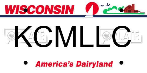 KCMLLC Wisconsin License Plate