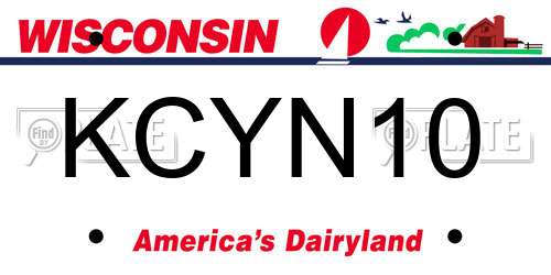 KCYN10 Wisconsin License Plate