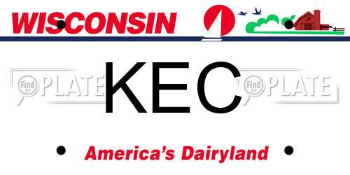 KEC Wisconsin License Plate