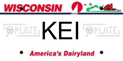 KEI Wisconsin License Plate