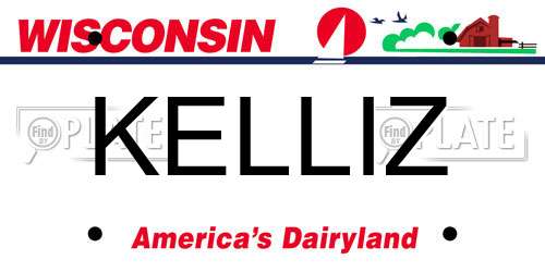 KELLIZ Wisconsin License Plate