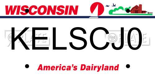 KELSCJ0 Wisconsin License Plate