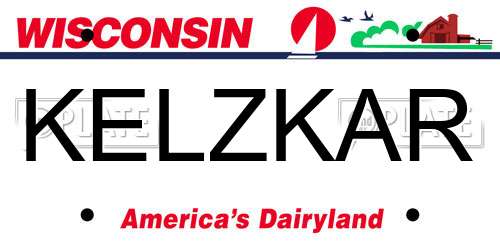 KELZKAR Wisconsin License Plate