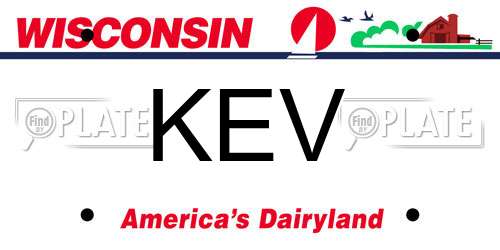 KEV Wisconsin License Plate