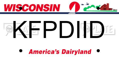 KFPDIID Wisconsin License Plate