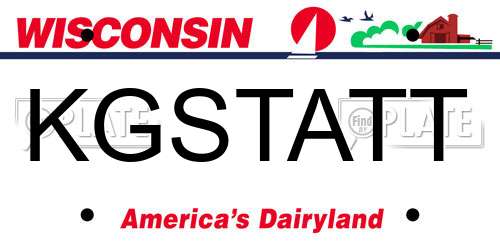 KGSTATT Wisconsin License Plate