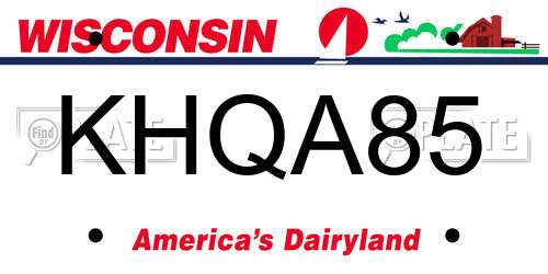KHQA85 Wisconsin License Plate