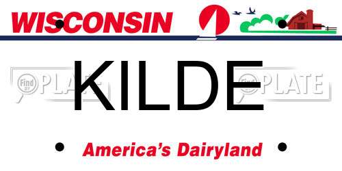 KILDE Wisconsin License Plate
