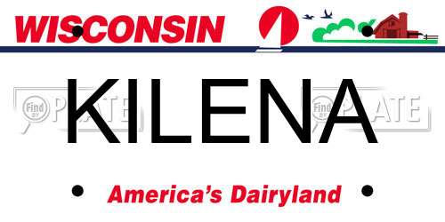 KILENA Wisconsin License Plate