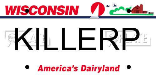 KILLERP Wisconsin License Plate