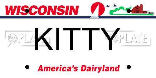KITTY Wisconsin License Plate