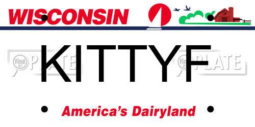 KITTYF Wisconsin License Plate