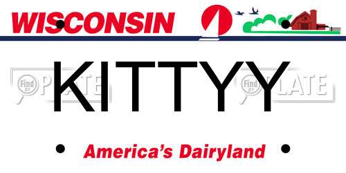 KITTYY Wisconsin License Plate