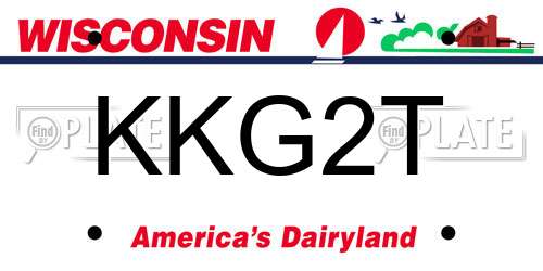 KKG2T Wisconsin License Plate