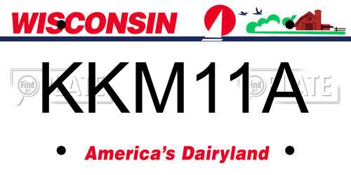 KKM11A Wisconsin License Plate