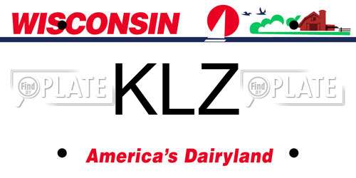 KLZ Wisconsin License Plate