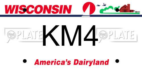KM4 Wisconsin License Plate