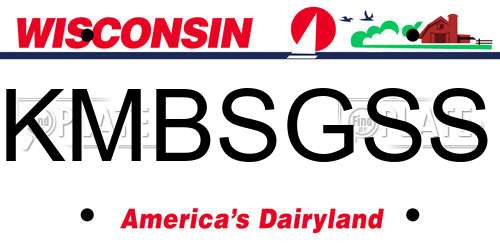 KMBSGSS Wisconsin License Plate