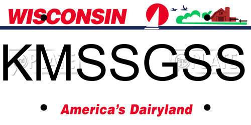 KMSSGSS Wisconsin License Plate
