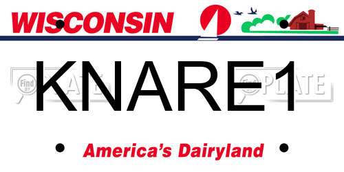 KNARE1 Wisconsin License Plate