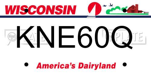 KNE60Q Wisconsin License Plate