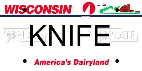 KNIFE Wisconsin License Plate