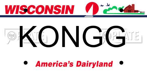 KONGG Wisconsin License Plate