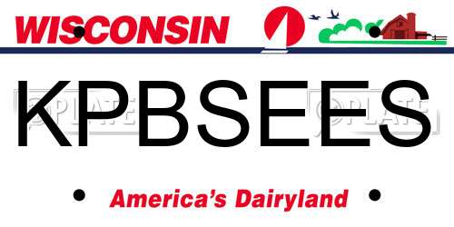 KPBSEES Wisconsin License Plate