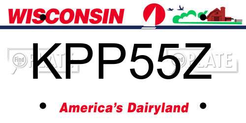 KPP55Z Wisconsin License Plate