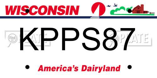 KPPS87 Wisconsin License Plate