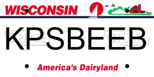 KPSBEEB Wisconsin License Plate