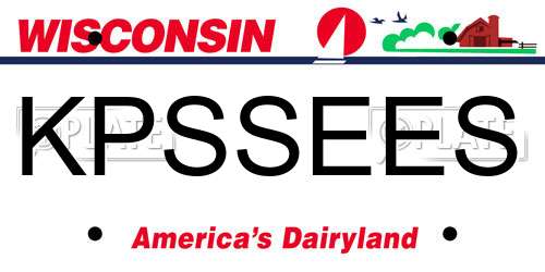 KPSSEES Wisconsin License Plate