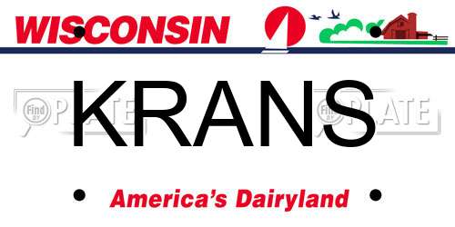 KRANS Wisconsin License Plate