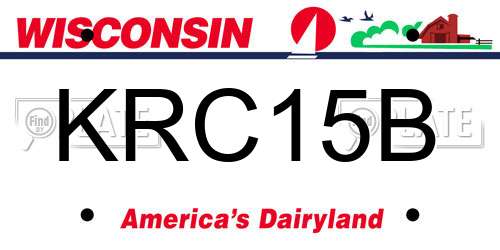 KRC15B Wisconsin License Plate