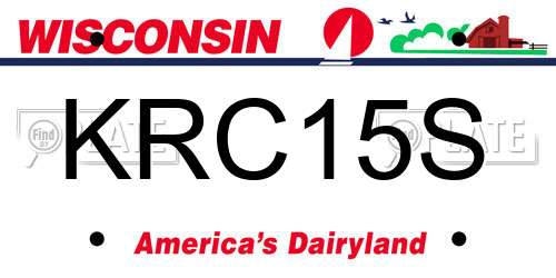 KRC15S Wisconsin License Plate