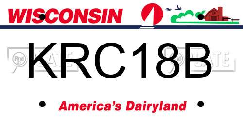KRC18B Wisconsin License Plate
