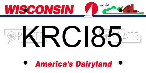 KRCI85 Wisconsin License Plate