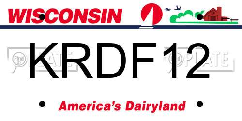 KRDF12 Wisconsin License Plate