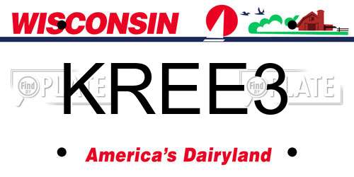 KREE3 Wisconsin License Plate