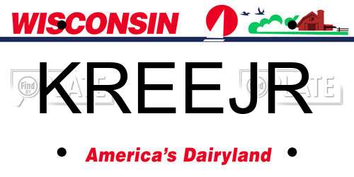 KREEJR Wisconsin License Plate