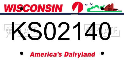 KS02140 Wisconsin License Plate