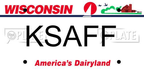 KSAFF Wisconsin License Plate