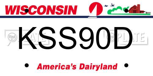 KSS90D Wisconsin License Plate