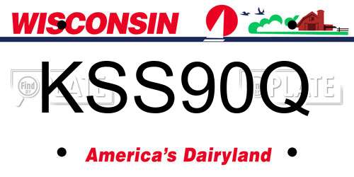 KSS90Q Wisconsin License Plate