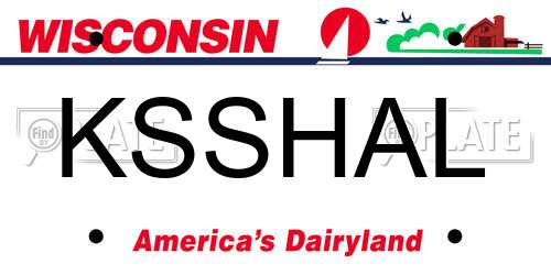 KSSHAL Wisconsin License Plate