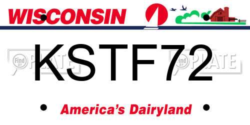 KSTF72 Wisconsin License Plate