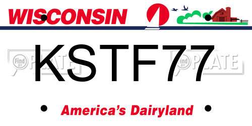 KSTF77 Wisconsin License Plate