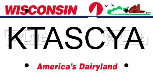 KTASCYA Wisconsin License Plate