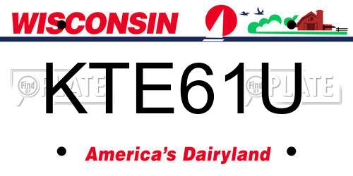 KTE61U Wisconsin License Plate