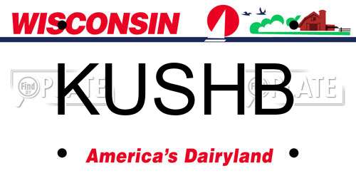 KUSHB Wisconsin License Plate